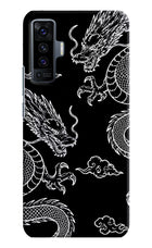 Twin Dragons Vivo X50 Hard Case Back Cover by Casekaro