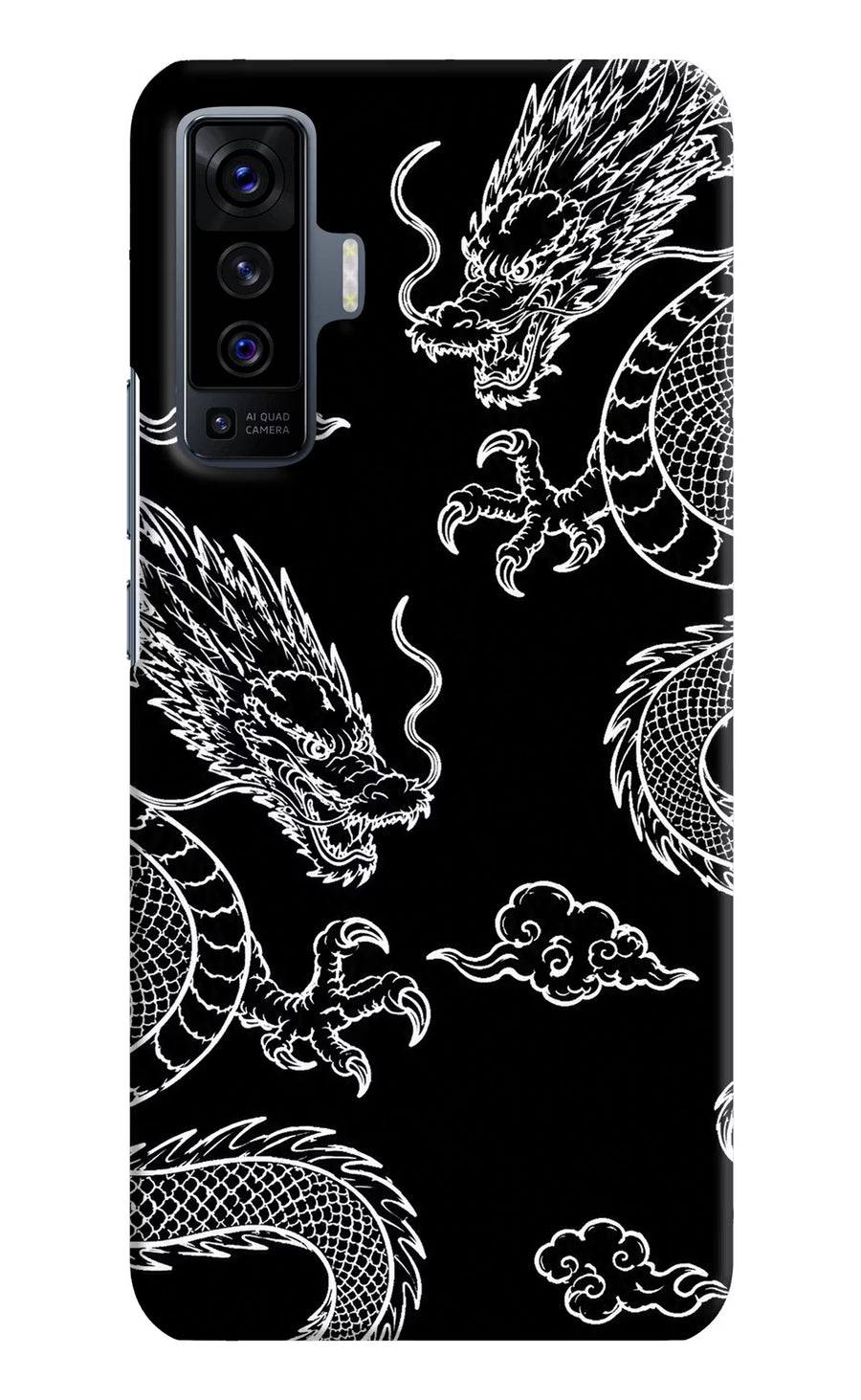 Twin Dragons Vivo X50 Back Cover, Hard case