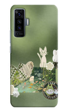Aesthetic anime Vivo X50 Hard Case Back Cover by Casekaro