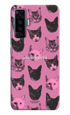 Pink Cats Vivo X50 Hard Case Back Cover by Casekaro