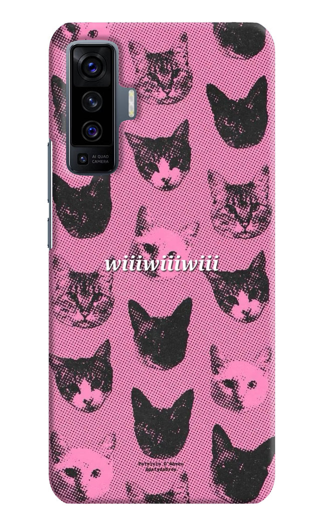 Pink Cats Vivo X50 Hard Case Back Cover by Casekaro