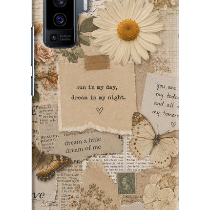Vintage case Vivo X50 Hard Case Back Cover by Casekaro
