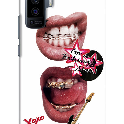Rockstar Vivo X50 Hard Case Back Cover by Casekaro