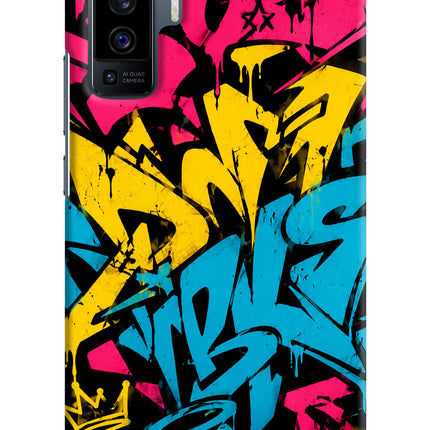 Graffiti Vibe Vivo X50 Hard Case Back Cover by Casekaro