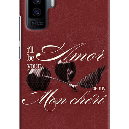Velvet Cherry Vivo X50 Hard Case Back Cover by Casekaro