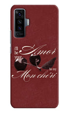 Velvet Cherry Vivo X50 Hard Case Back Cover by Casekaro