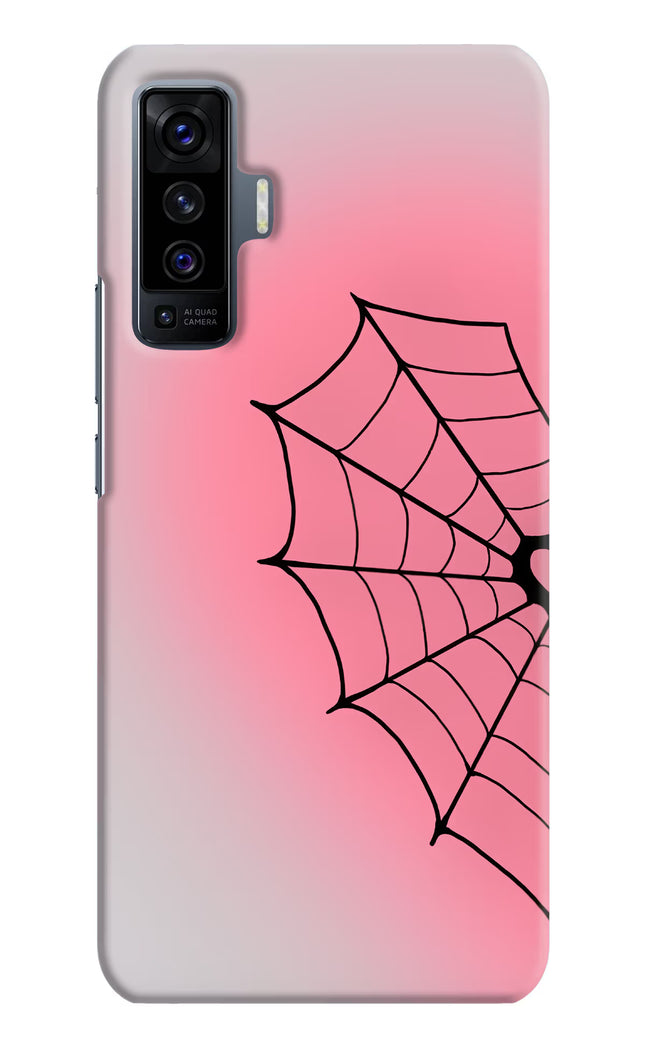 Pink Web Vivo X50 Hard Case Back Cover by Casekaro