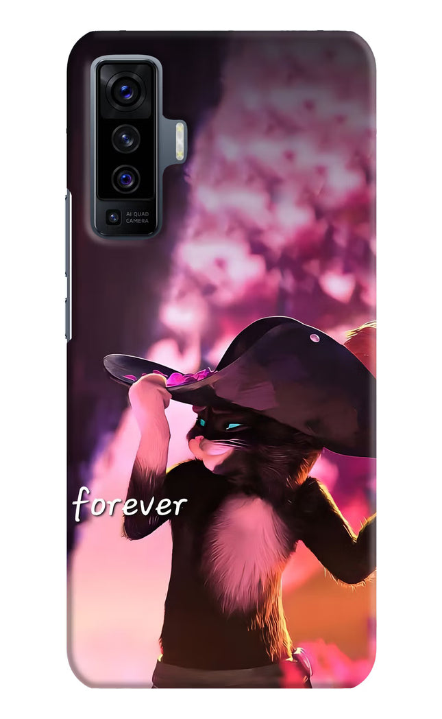 Forever Cat Vivo X50 Hard Case Back Cover by Casekaro