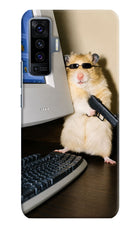 Hacker Hamster Vivo X50 Hard Case Back Cover by Casekaro