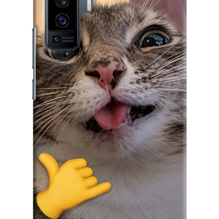 Silly Cat Call Vivo X50 Hard Case Back Cover by Casekaro