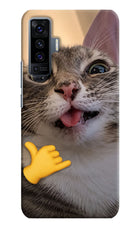 Silly Cat Call Vivo X50 Hard Case Back Cover by Casekaro