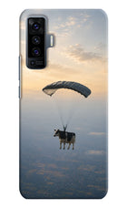 Skydiving Cow Vivo X50 Hard Case Back Cover by Casekaro