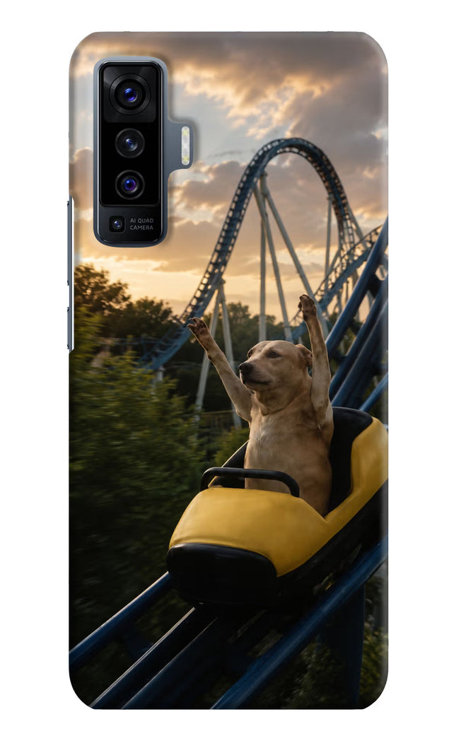 Rollercoaster Dog Vivo X50 Hard Case Back Cover by Casekaro