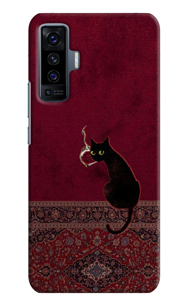 Midnight Cat Vivo X50 Hard Case Back Cover by Casekaro
