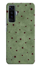 Green Stars Vivo X50 Hard Case Back Cover by Casekaro