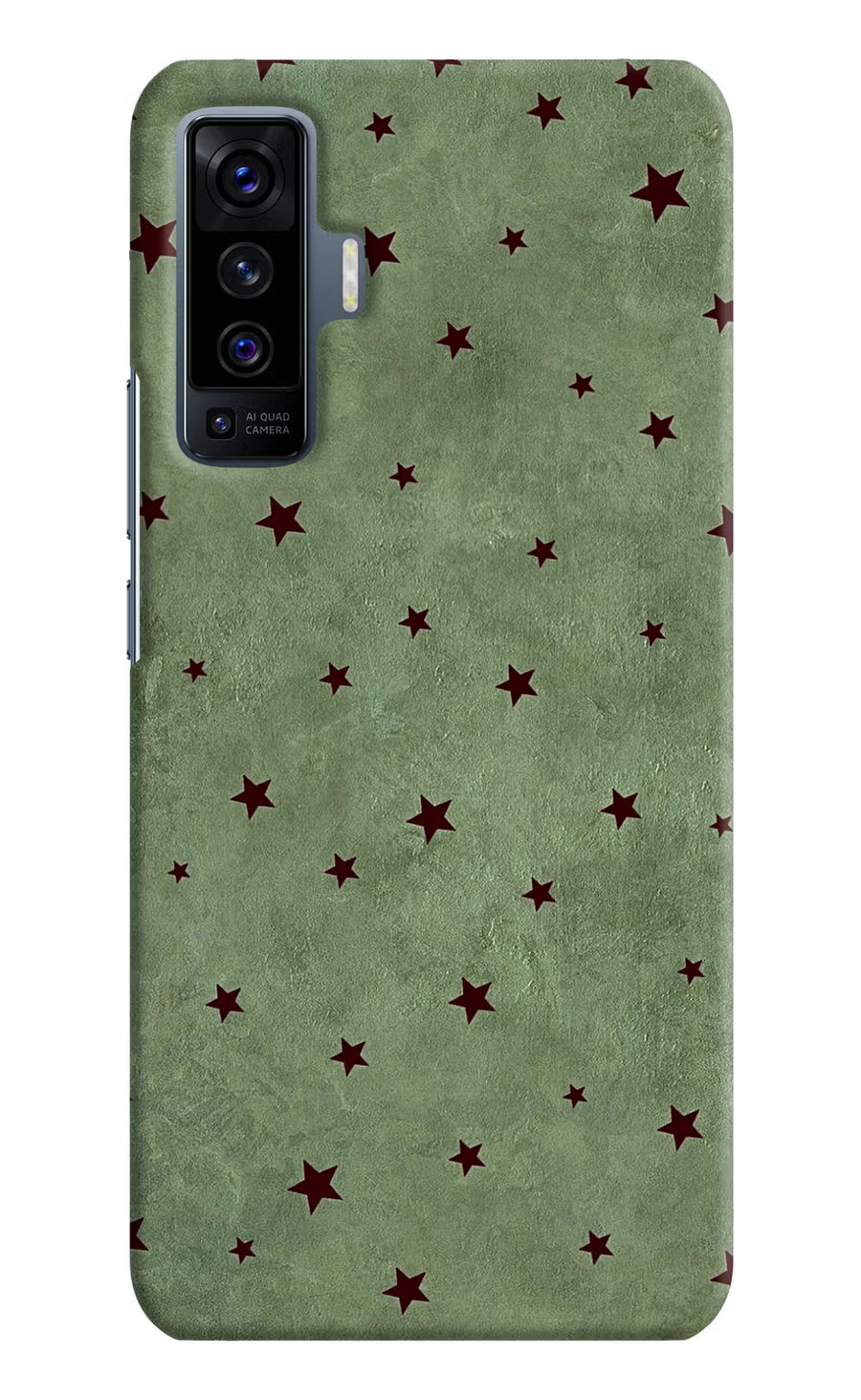 Green Stars Vivo X50 Back Cover, Hard case