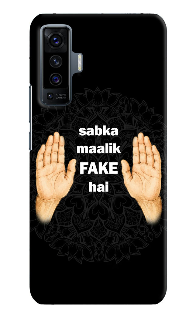 Sabka Malik Fake Vivo X50 Hard Case Back Cover by Casekaro