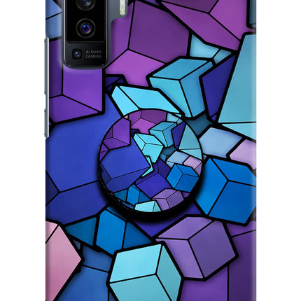 Cubic Abstract Vivo X50 Pop Case by Casekaro
