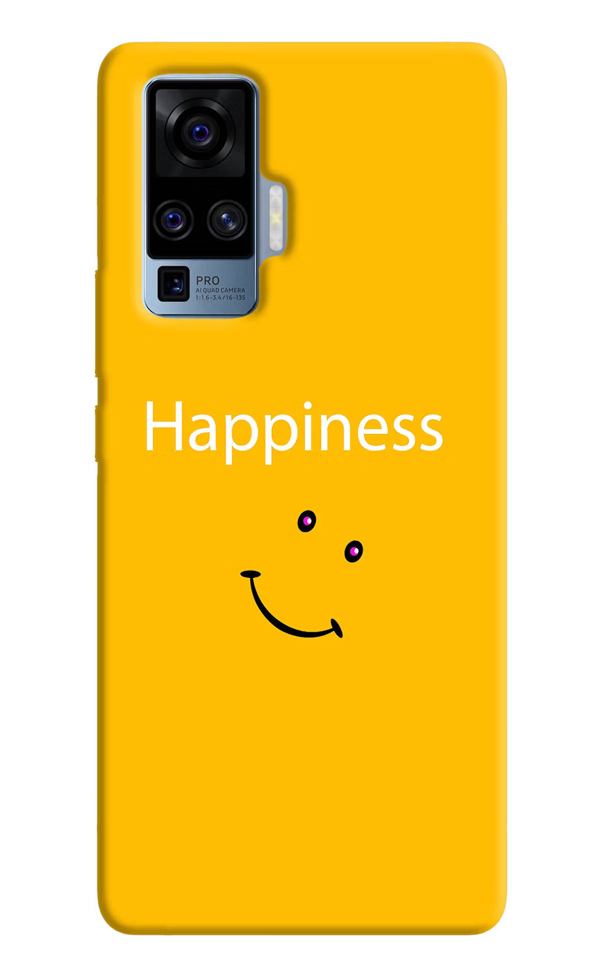 Happiness With Smiley Vivo X50 Pro Hard Case Back Cover by Casekaro