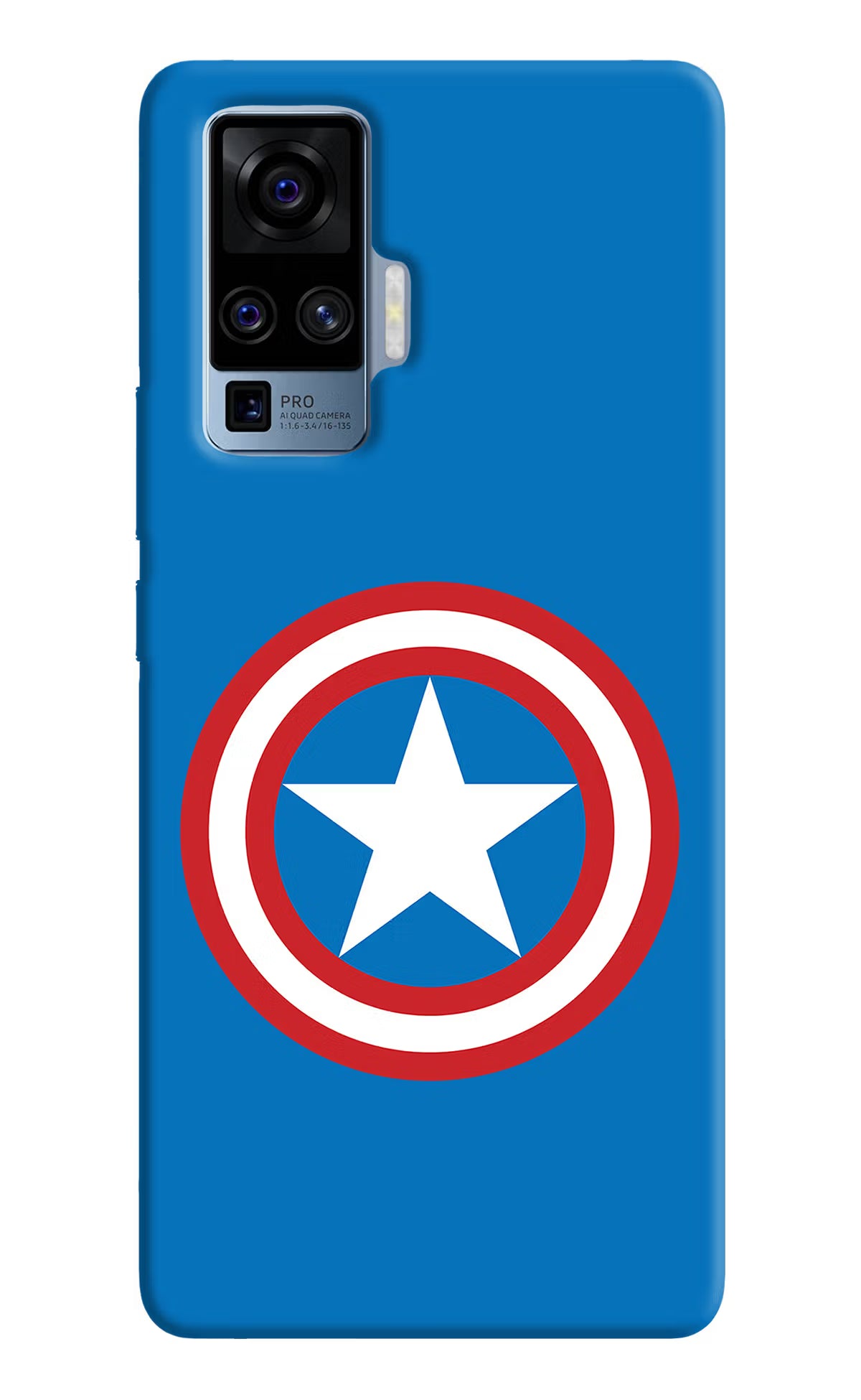 Captain America Logo Vivo X50 Pro Hard Case Back Cover by Casekaro