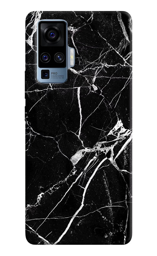 Black Marble Pattern Vivo X50 Pro Hard Case Back Cover by Casekaro