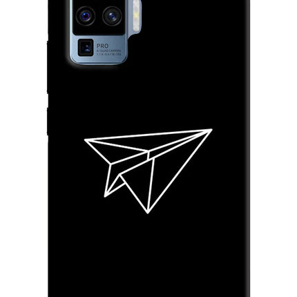 Paper Plane White Vivo X50 Pro Hard Case Back Cover by Casekaro