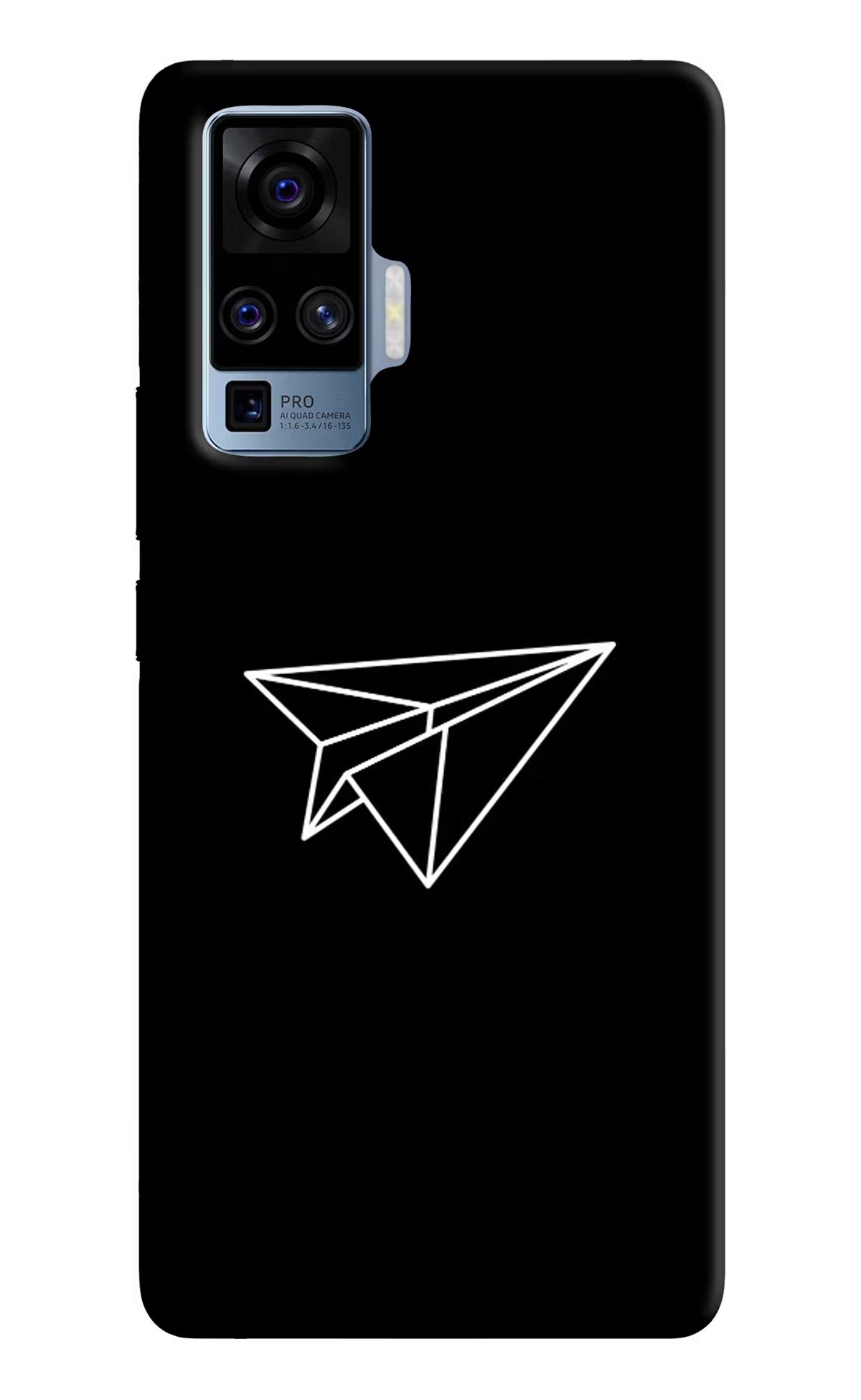 Paper Plane White Vivo X50 Pro Hard Case Back Cover by Casekaro