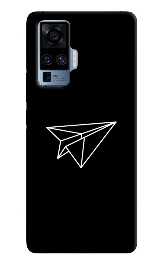 Paper Plane White Vivo X50 Pro Hard Case Back Cover by Casekaro