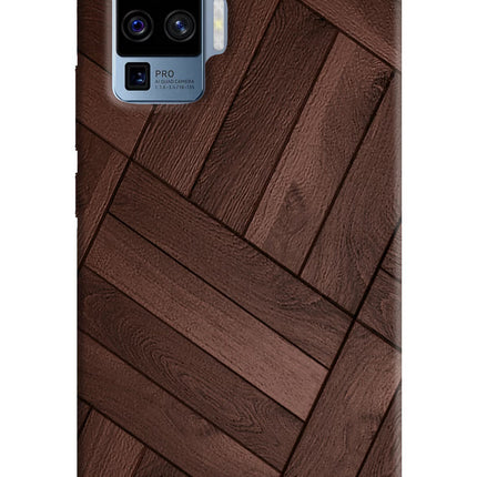 Wooden Texture Design Vivo X50 Pro Hard Case Back Cover by Casekaro