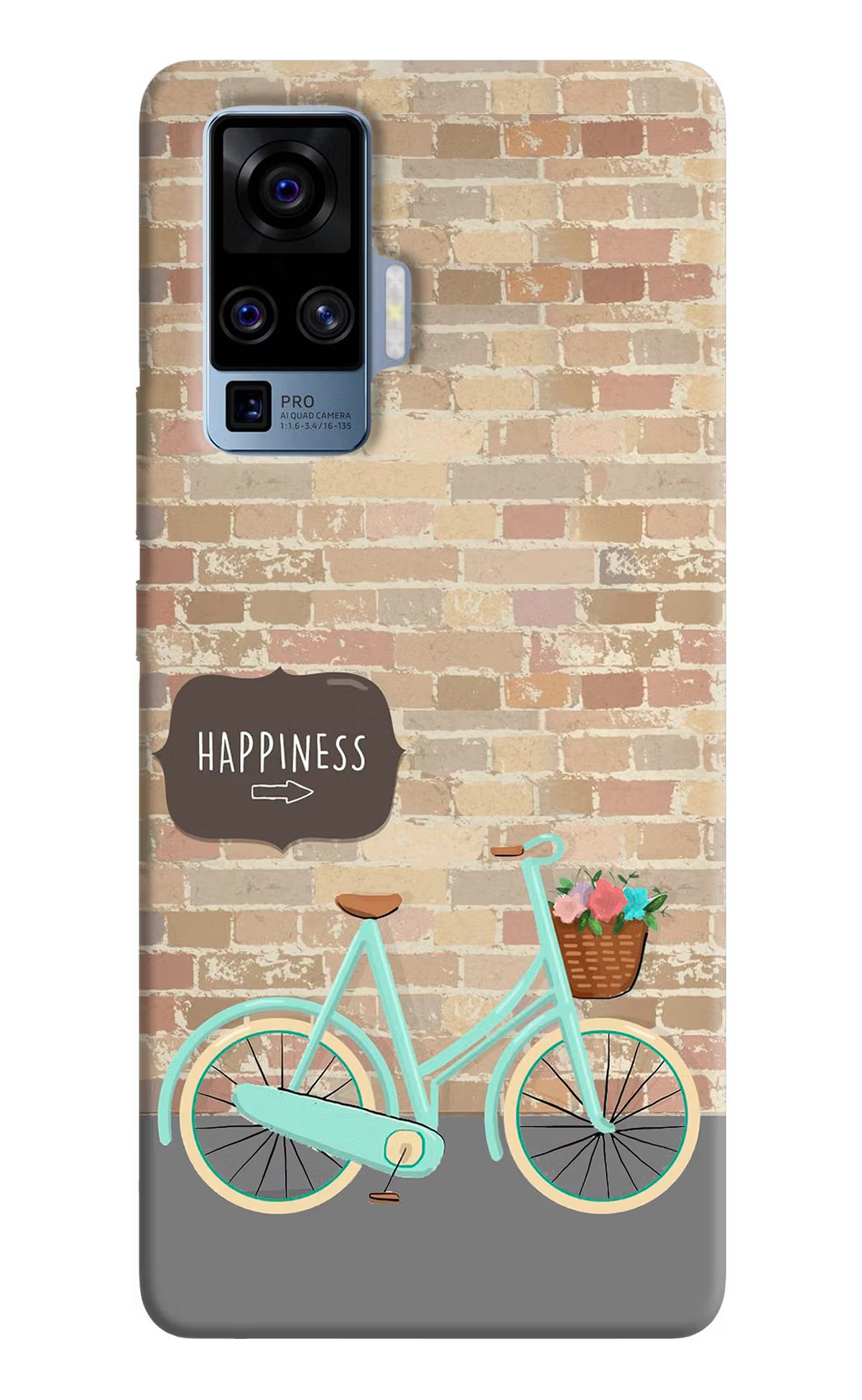 Happiness Artwork Vivo X50 Pro Hard Case Back Cover by Casekaro