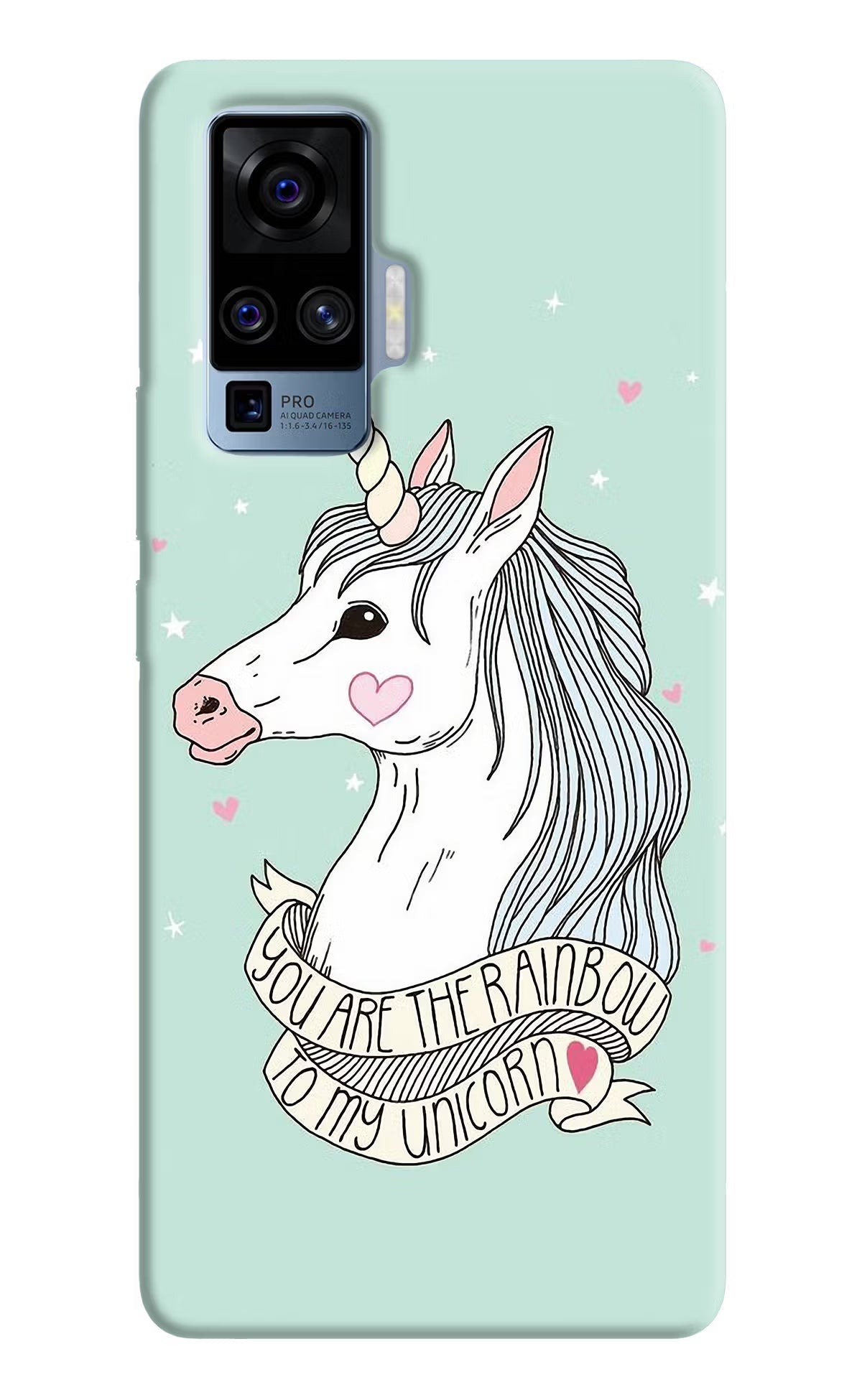 Unicorn Wallpaper Vivo X50 Pro Hard Case Back Cover by Casekaro