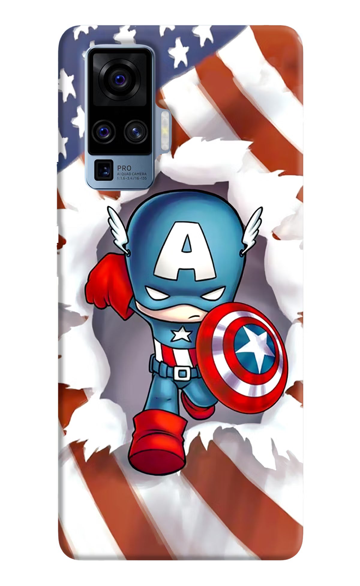 Captain America Vivo X50 Pro Hard Case Back Cover by Casekaro