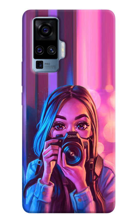 Girl Photographer Vivo X50 Pro Hard Case Back Cover by Casekaro