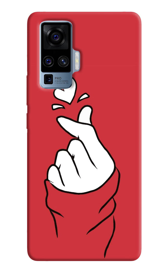 Korean Love Sign Vivo X50 Pro Hard Case Back Cover by Casekaro