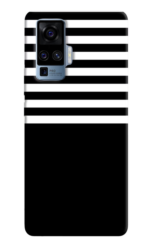 Black and White Print Vivo X50 Pro Hard Case Back Cover by Casekaro