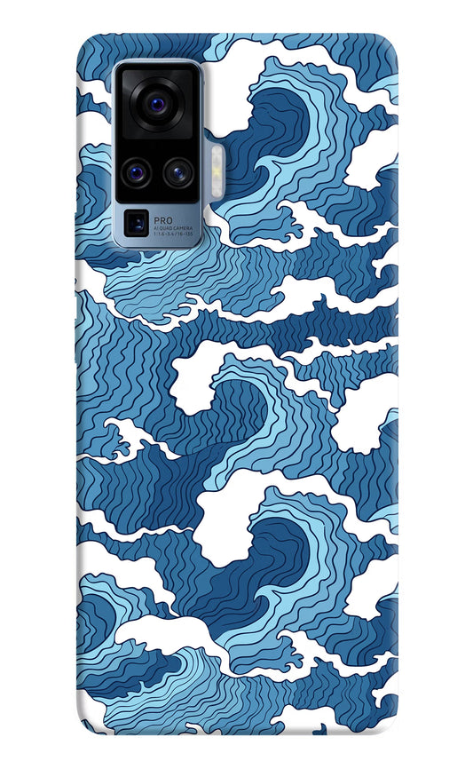 Blue Waves Vivo X50 Pro Hard Case Back Cover by Casekaro