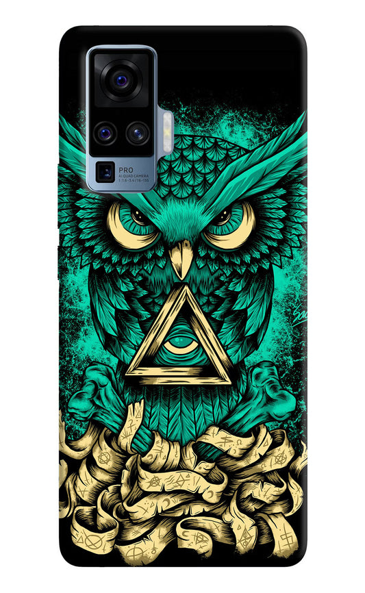 Green Owl Vivo X50 Pro Hard Case Back Cover by Casekaro