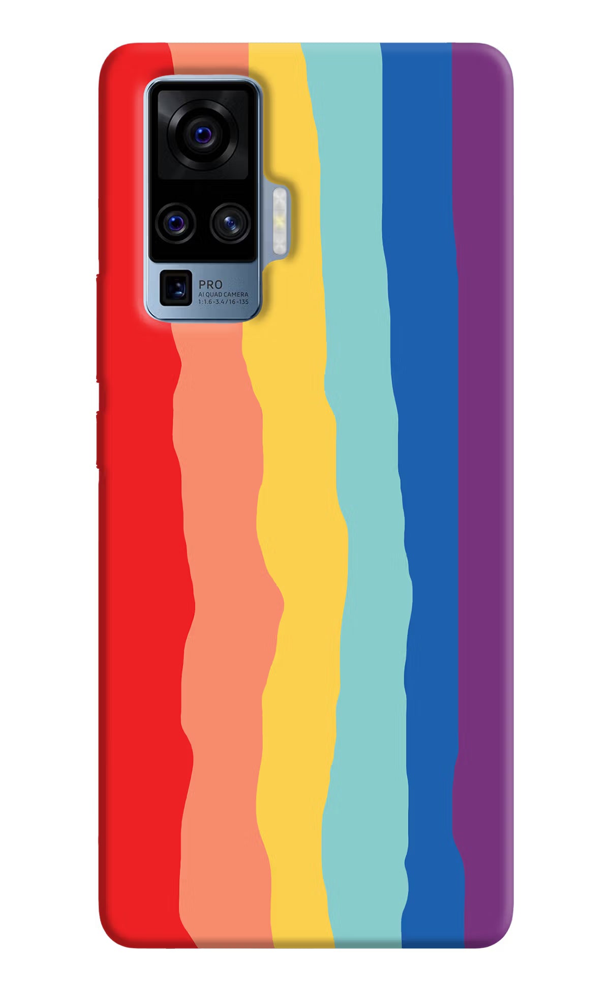 Rainbow Vivo X50 Pro Hard Case Back Cover by Casekaro