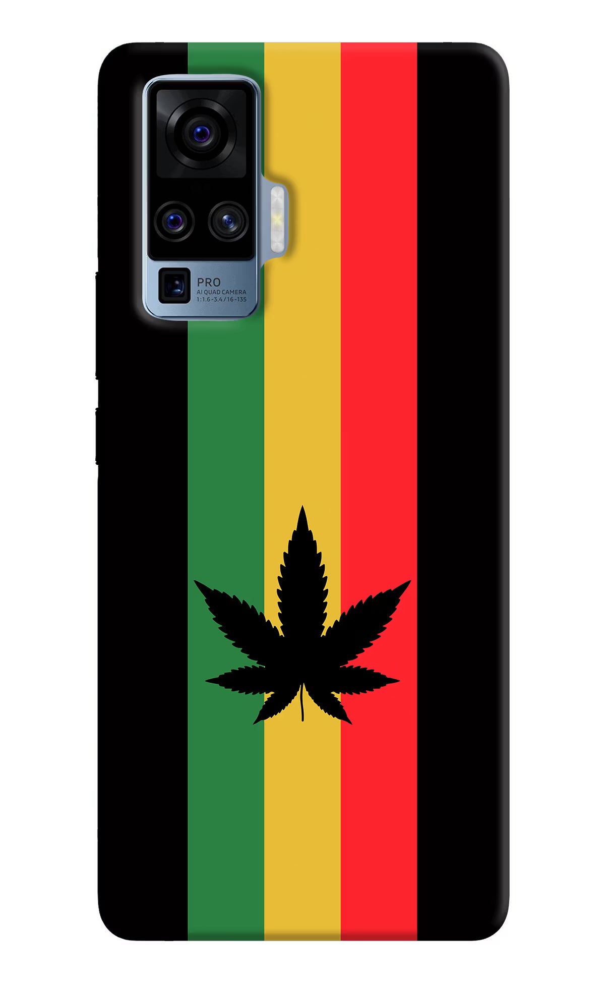 Weed Flag Vivo X50 Pro Hard Case Back Cover by Casekaro