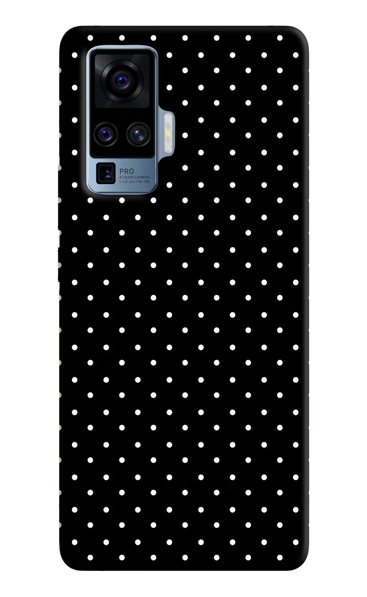 White Dots Vivo X50 Pro Hard Case Back Cover by Casekaro
