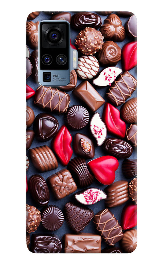 Chocolates Vivo X50 Pro Hard Case Back Cover by Casekaro