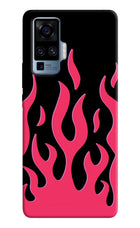 Fire Flames Vivo X50 Pro Hard Case Back Cover by Casekaro