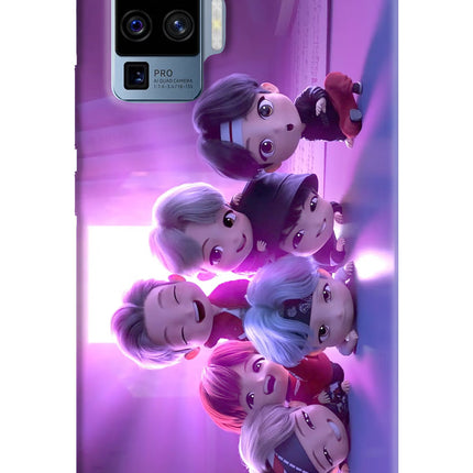 BTS Chibi Vivo X50 Pro Hard Case Back Cover by Casekaro