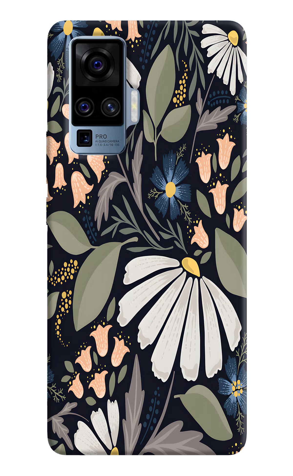 Flowers Art Vivo X50 Pro Hard Case Back Cover by Casekaro