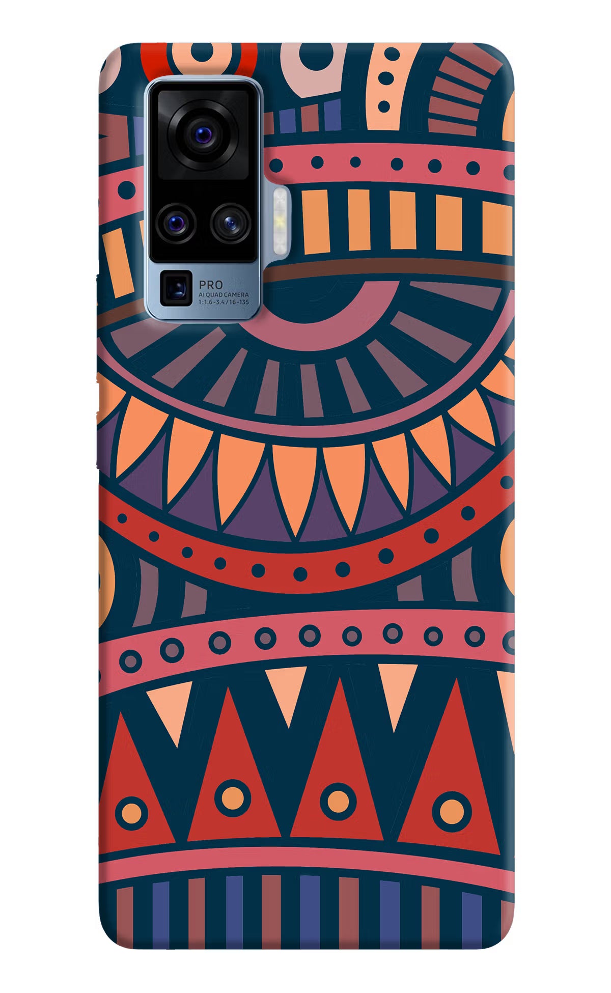 African Culture Design Vivo X50 Pro Hard Case Back Cover by Casekaro