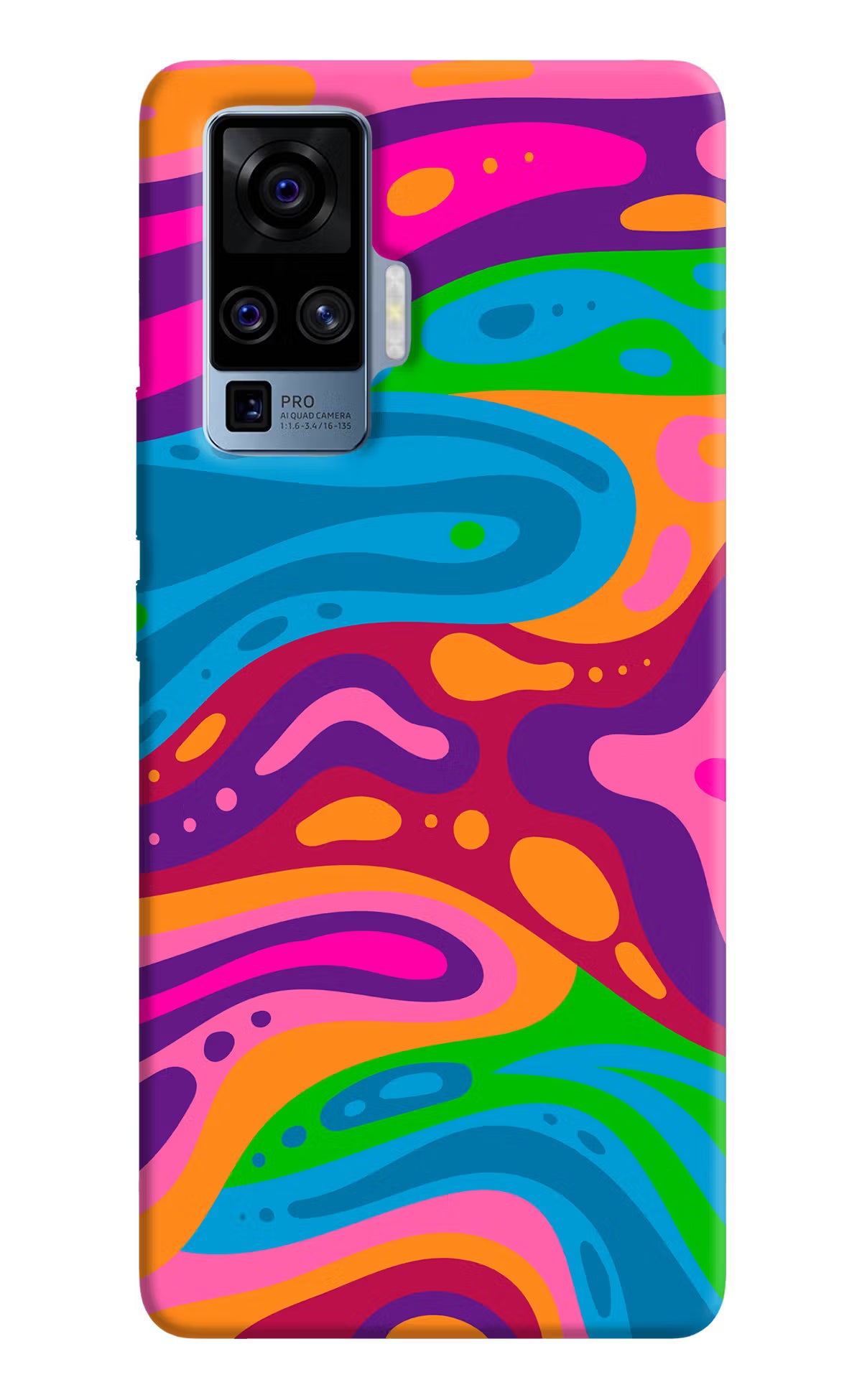 Trippy Pattern Vivo X50 Pro Hard Case Back Cover by Casekaro