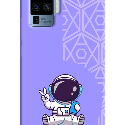 Cute Astronaut Chilling Vivo X50 Pro Hard Case Back Cover by Casekaro
