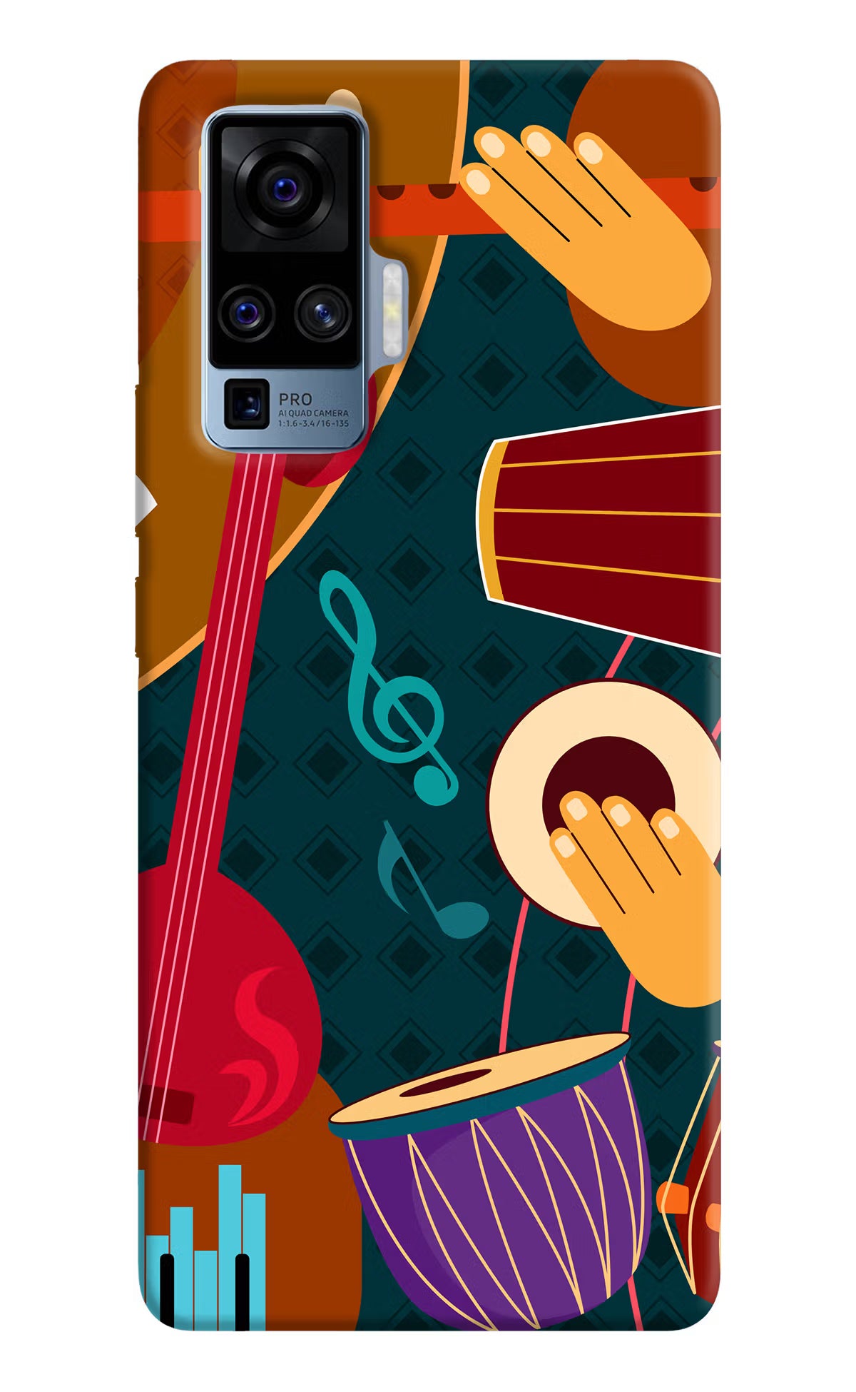 Music Instrument Vivo X50 Pro Hard Case Back Cover by Casekaro