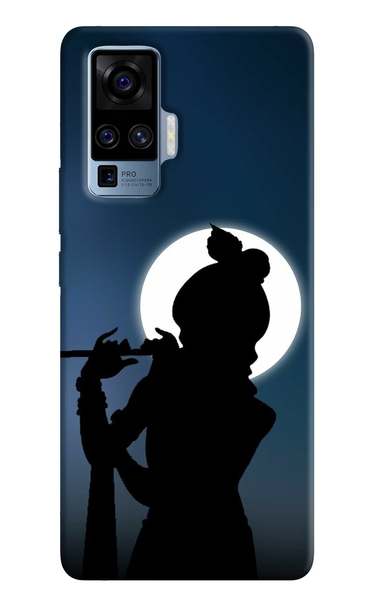 Shri Krishna Silhouette Vivo X50 Pro Hard Case Back Cover by Casekaro
