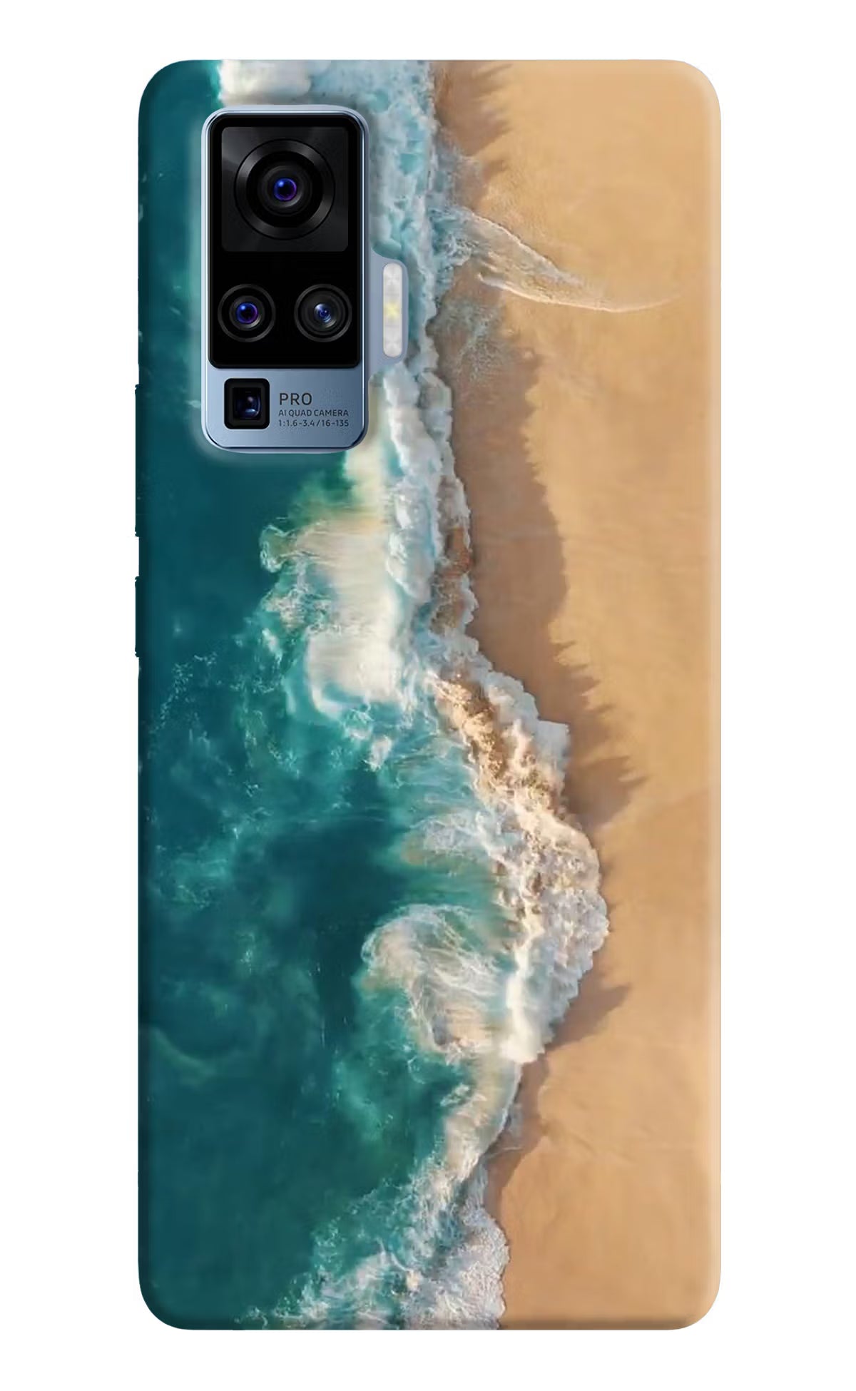 Ocean Beach Vivo X50 Pro Hard Case Back Cover by Casekaro